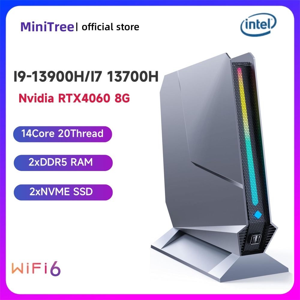 Intel Core I9 13900H Mini Pc - كمبيوتر مكتبي صغير للألعاب، معالج كور